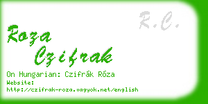 roza czifrak business card