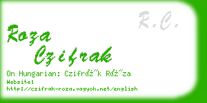 roza czifrak business card